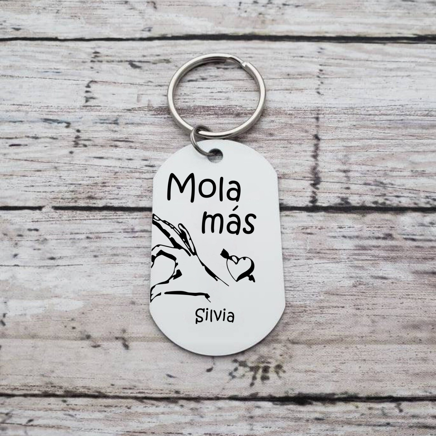 Llavero personalizado con 2 nombres para pareja unidad de llaveros