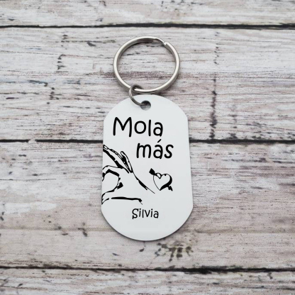 Llavero personalizado con 2 nombres para pareja unidad de llaveros