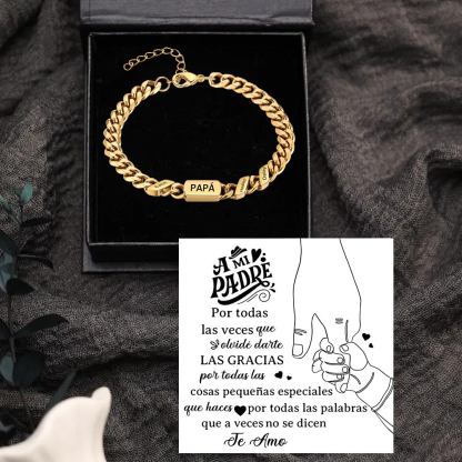 Pulsera de cadena con 1-6 nombres y texto pulsera personalizada para hombre | Jessemade