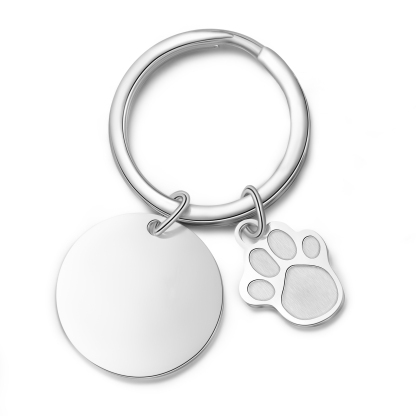 A mi familia - Llavero con 1 nombre personalizado en pata con texto-Jessemade ES