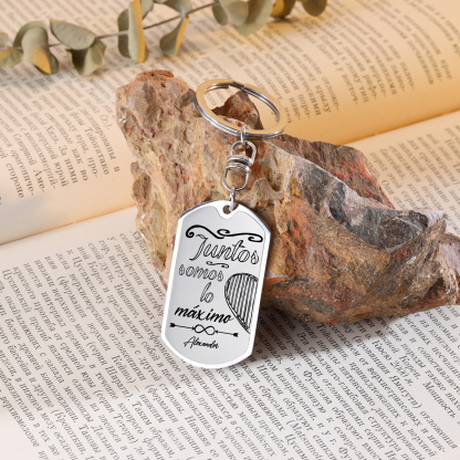 Llavero personalizado con 1 nombre para pareja unidad de llaveros-Jessemade ES