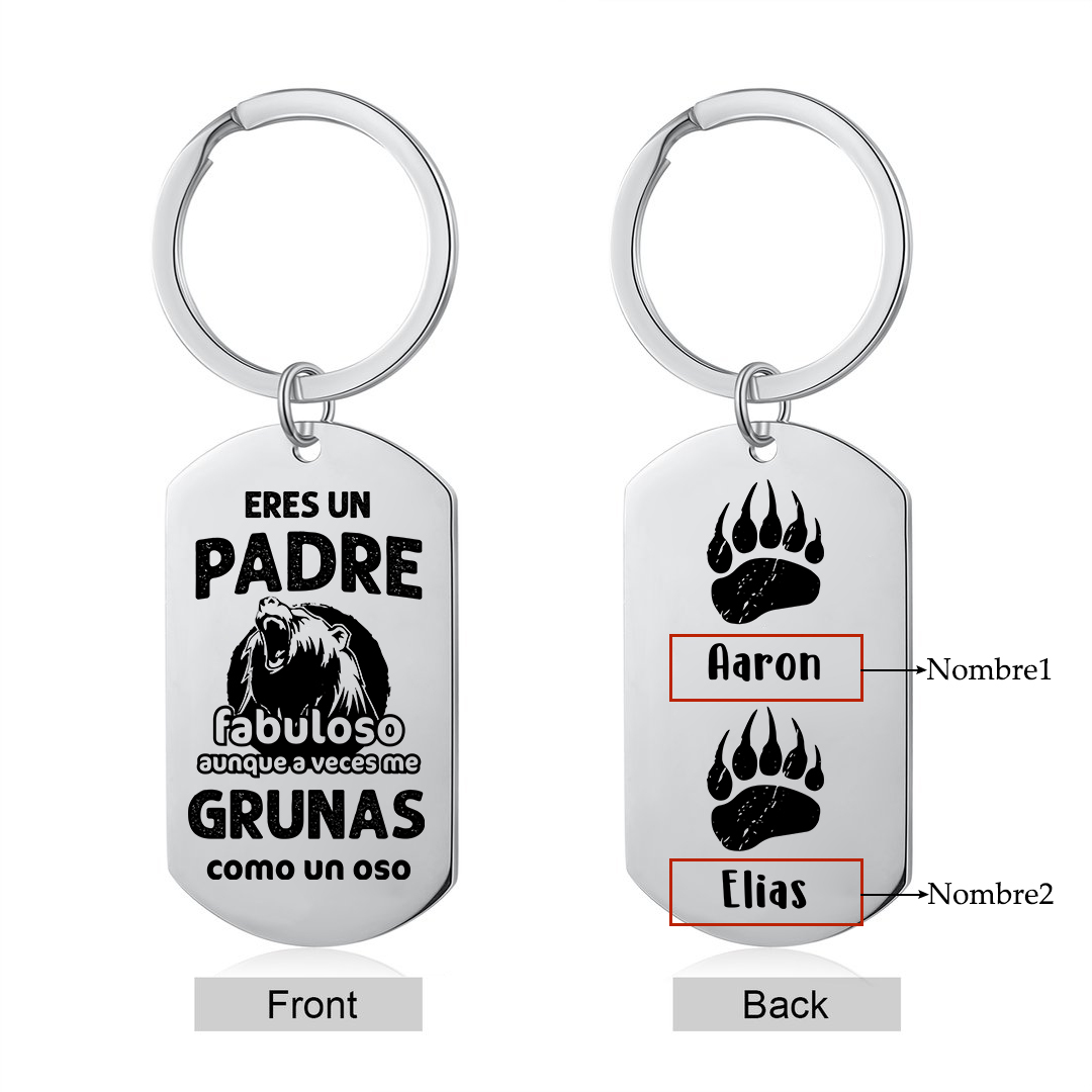 A mi papá-Llavero 1-7 Nombres Personalizados PADRE FABULOSO-Jessemade ES