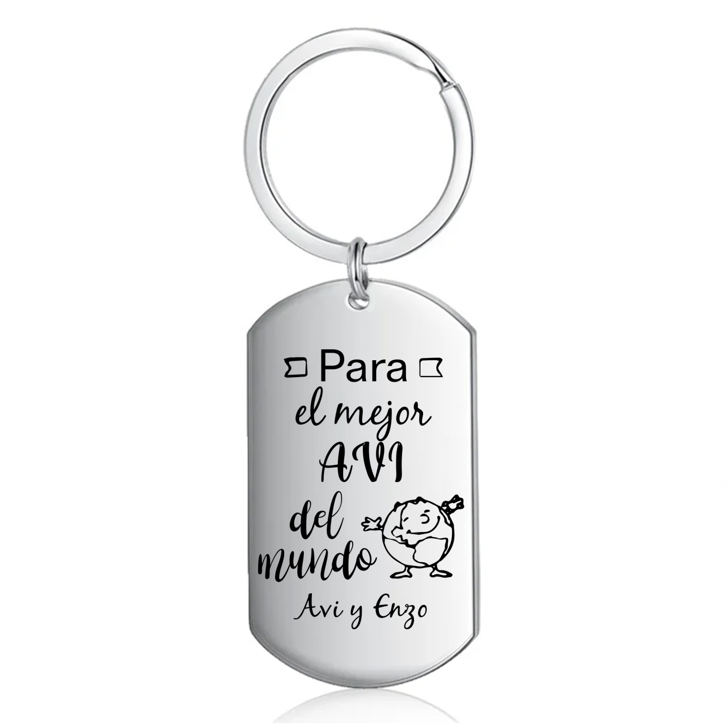 A mi abuelo-Llavero gallego EL MEJOR AVI DEL MUNDO personalizado con 1 texto-Jessemade ES