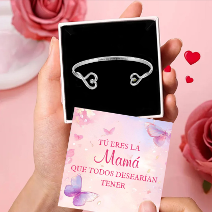 A mi mamá-Pulsera de corazón mamá e hijo/hija 2 nombres y piedras de nacimiento personalizados | Jessemade