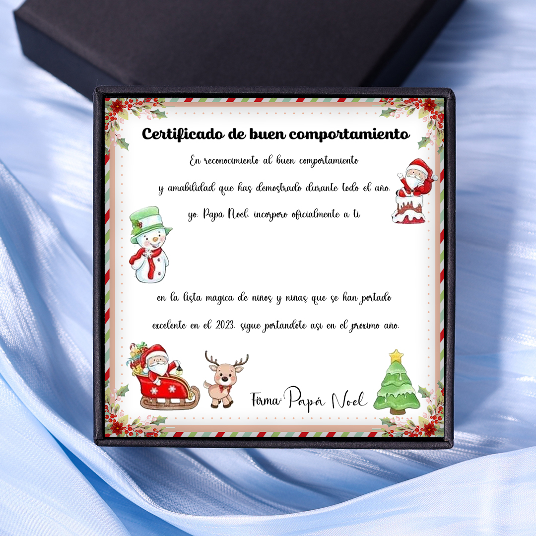 Una tarjeta-Certificado de Papá Noel-Jessemade ES