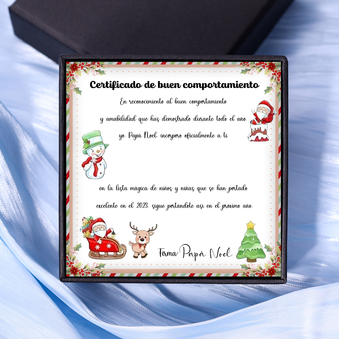 Una tarjeta-Certificado de Papá Noel-Jessemade ES