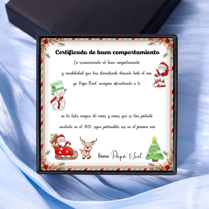 Una tarjeta-Certificado de Papá Noel-Jessemade ES