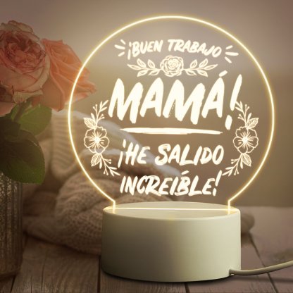 Lámpara 3D Ilusión Luz de noche LED Luces de colores personalizadas 2 textos 1 nombre
