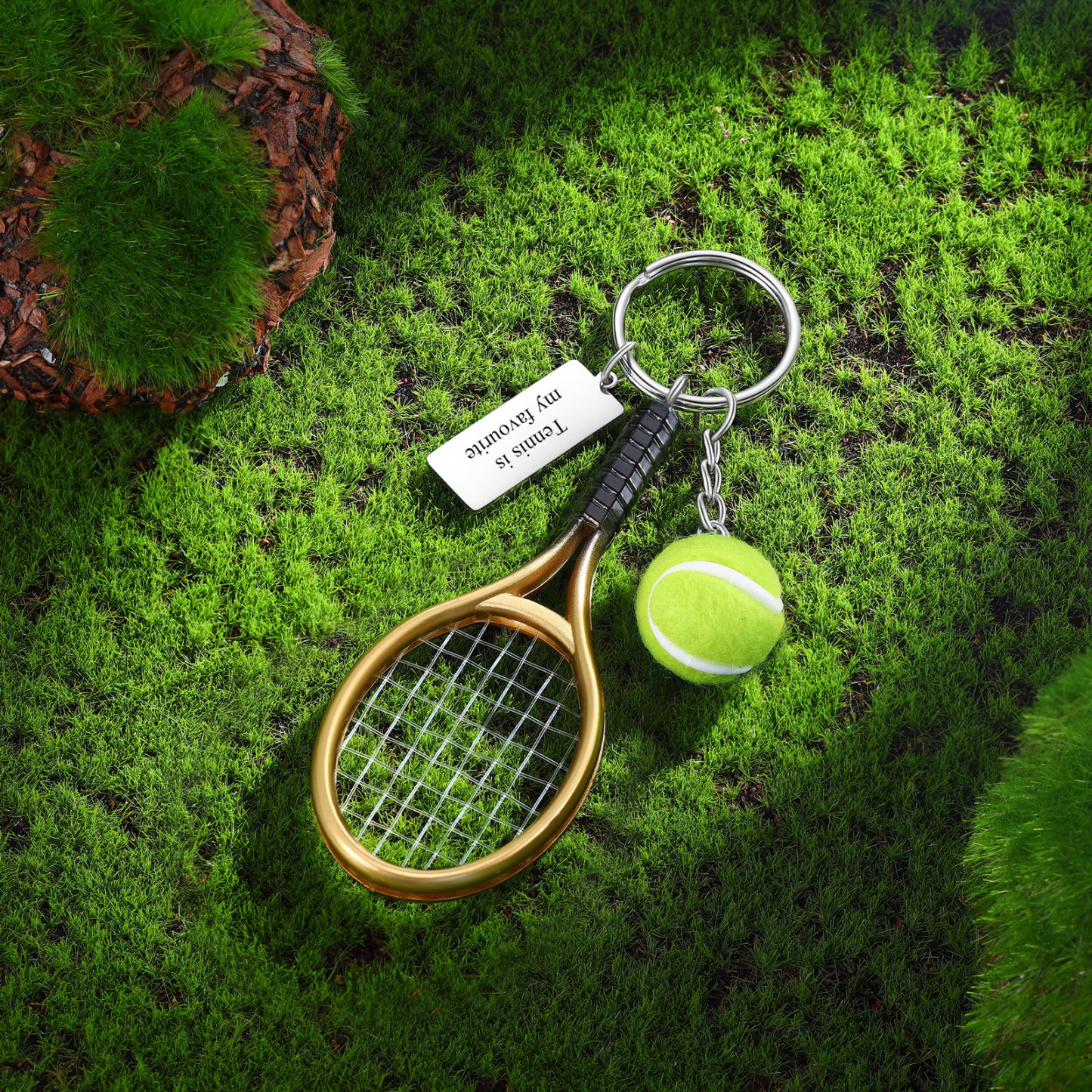 Etiqueta con texto personalizado para mochila, llavero de tenis