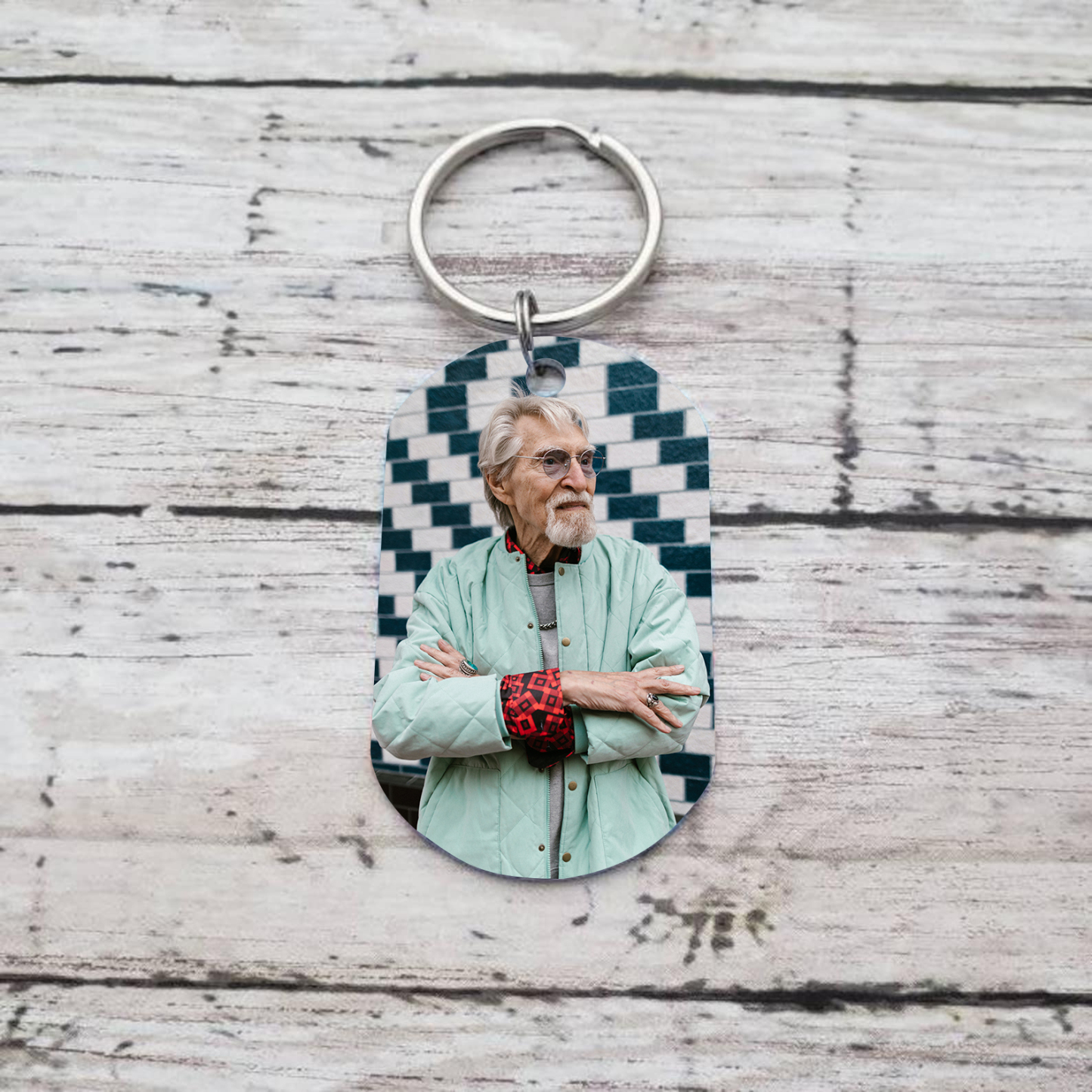 Llavero conmemorativo a un ser querido personalizado con foto y nombre-Jessemade ES