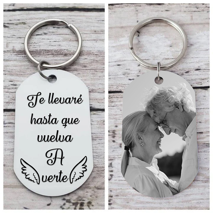 Llavero conmemorativo a un ser querido personalizado con foto-Jessemade ES