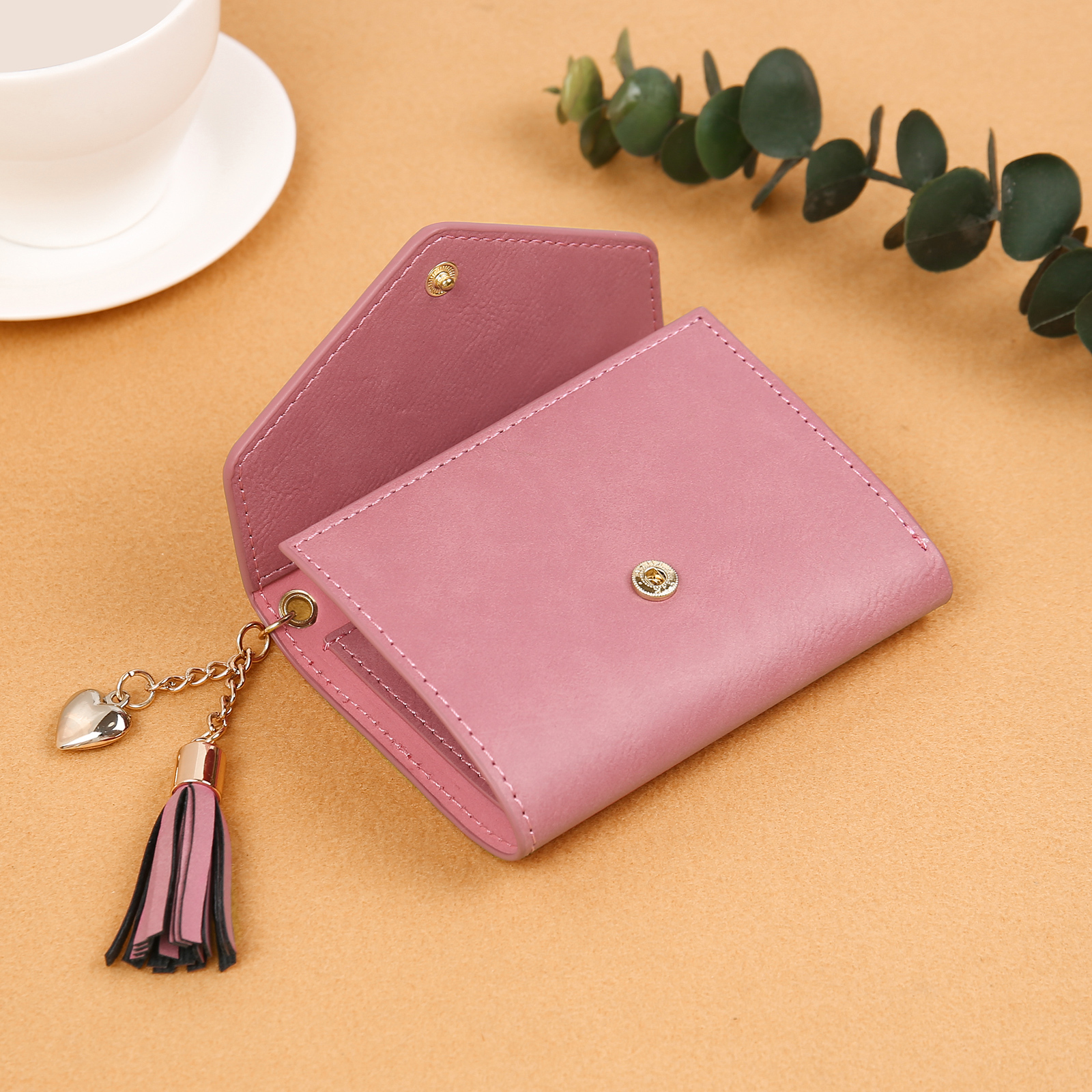 Cartera, billetera con 1 nombre, 1 flor de nacimiento y 1 texto personalizados monedero clásico para mujer-Jessemade ES