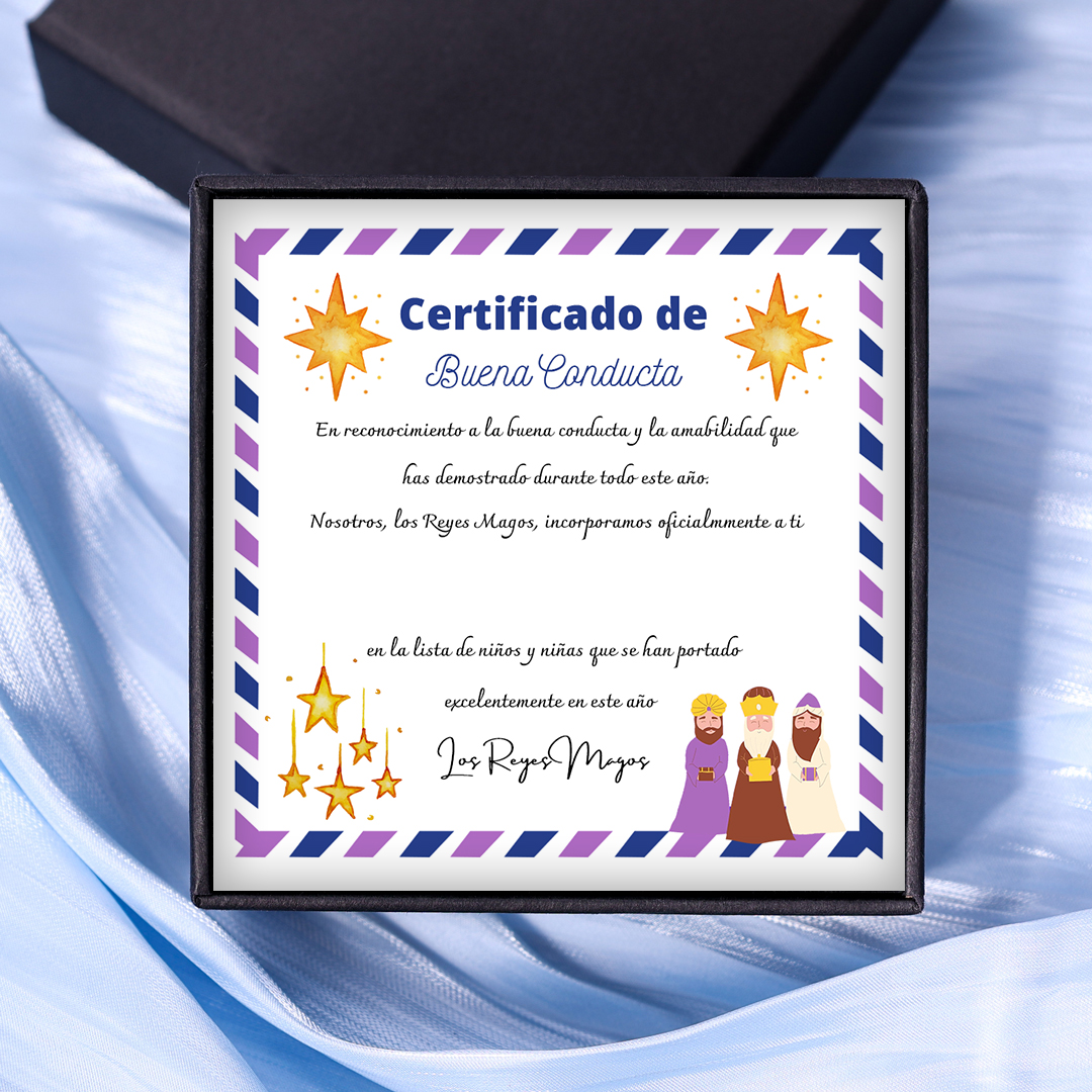Una tarjeta-Certificado de los Reyes Magos-Jessemade ES