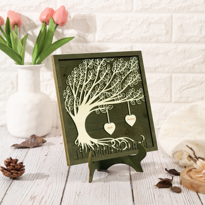 A mi mamá/abuela-Adorno 2-8 nombres personalizados decoración de madera árbol de la vida-Jessemade ES