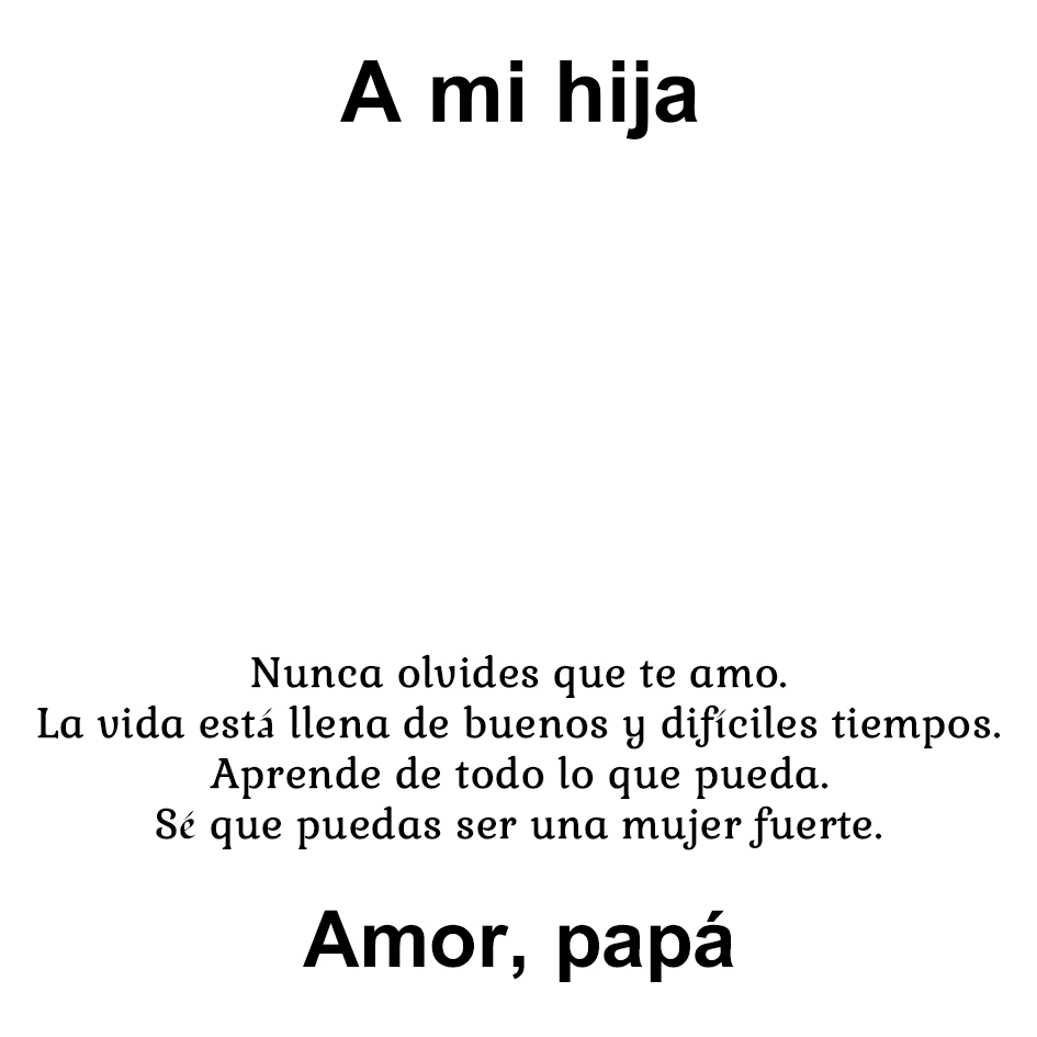 Una tarjeta-A mi hija de papá-Jessemade ES