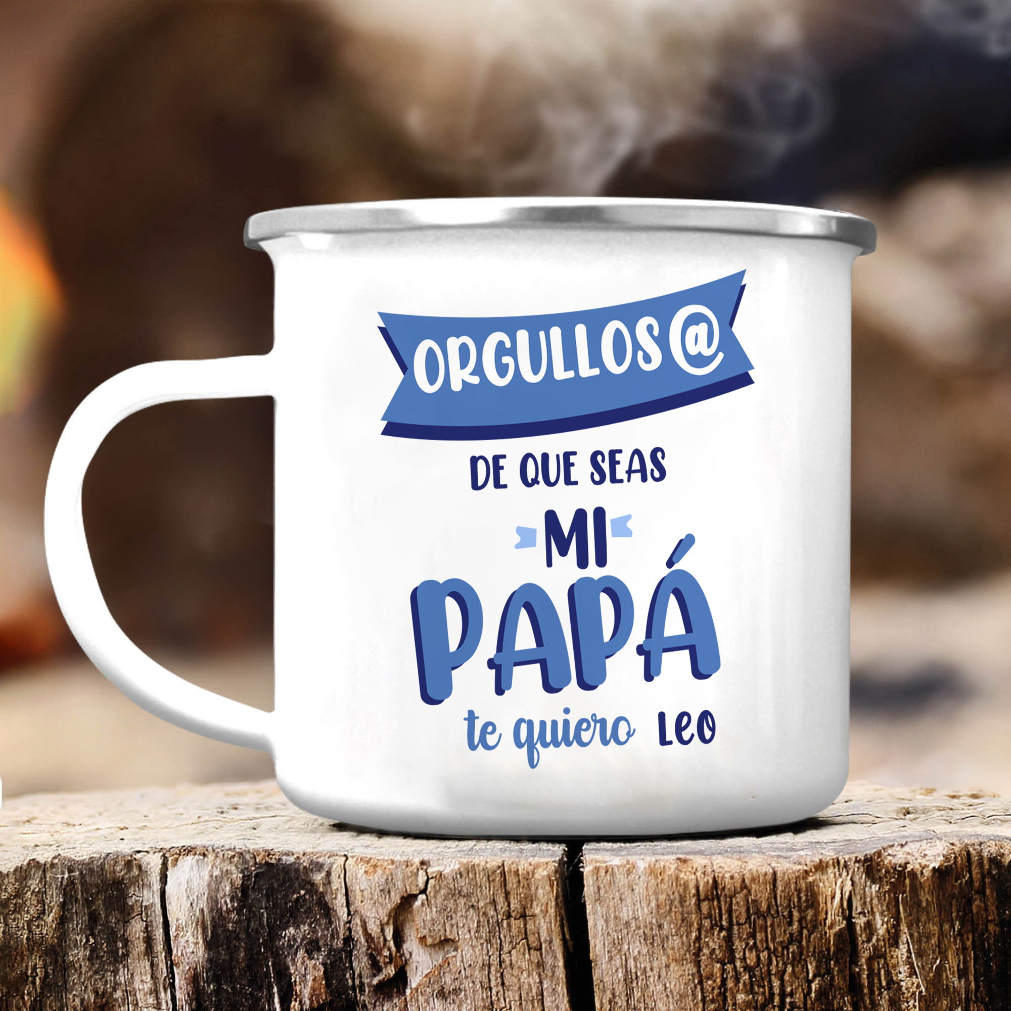Taza para papá con 1 nombre personalizado-Jessemade ES