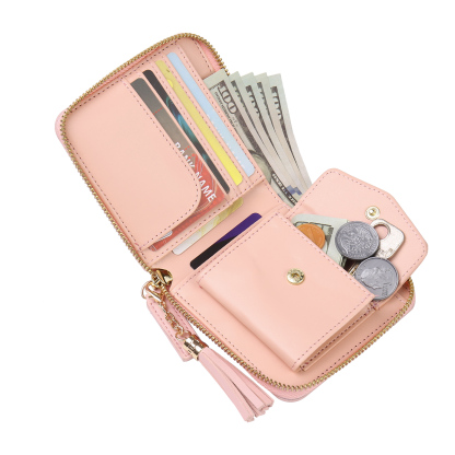 Cartera, billetera con 1 texto y 1 foto personalizados monedero clásico para mujer-Jessemade ES