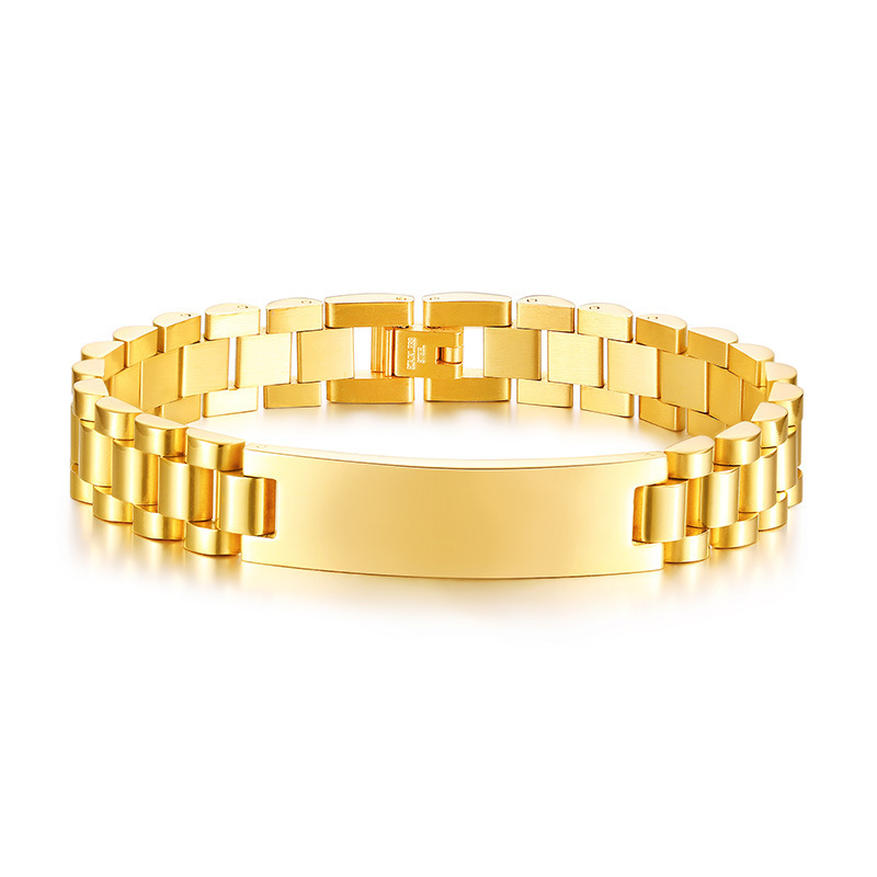 Pulseras de cadena personalizada con 1 nombre Pulsera de hombre