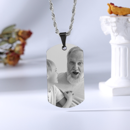 A MI ABUELO-Collar abuelo y nieto de placa personalizada con foto-Jessemade ES