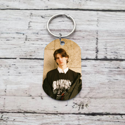 Comunión-Llavero con icono de comunión 1 foto, 1 nombre y 1 fecha personalizados-Jessemade ES