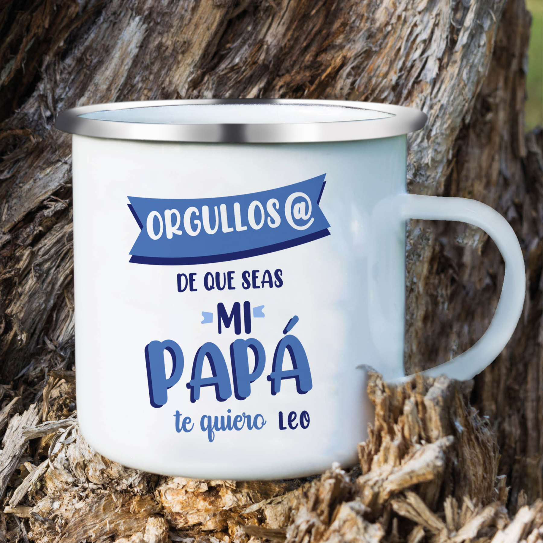 Taza para papá con 1 nombre personalizado-Jessemade ES