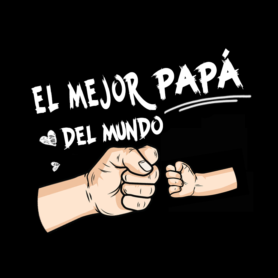 Tarjeta “El mejor papá del mundo” con 2-7 puños y nombres