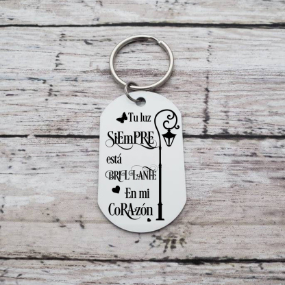 Llavero conmemorativo a un ser querido personalizado con foto y nombre-Jessemade ES