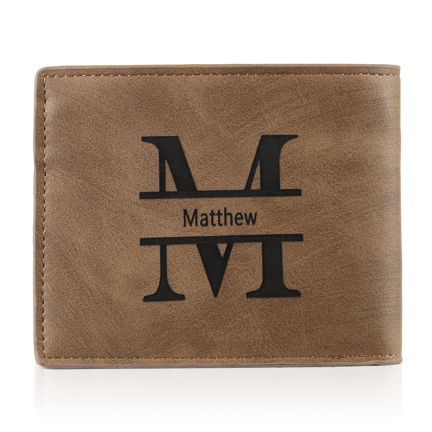 Cartera, billetera personalizada con 1 foto, 1 nombre y 1 letra monedero para hombre-Jessemade ES