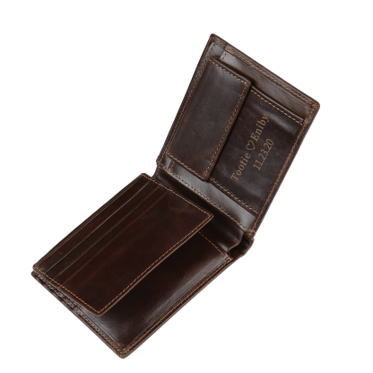 Cartera, billetera personalizada con 2 textos, 1 nombre y 1 letra monedero para hombre-Jessemade ES