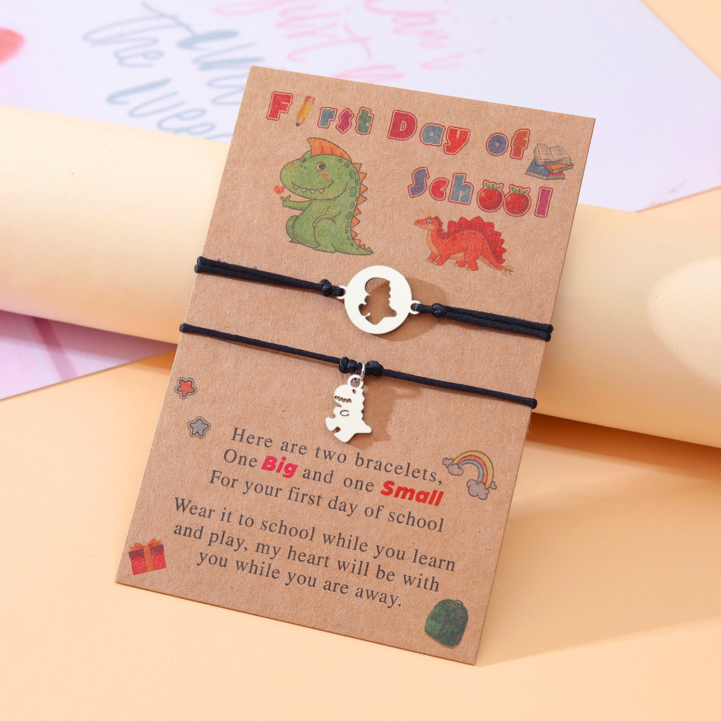 Unidad de 2 pulseras de dinosaurio - Regalos de regreso a la escuela
