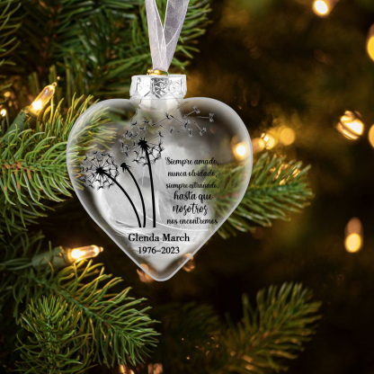 Bola navideña conmemorativa Adorno de Navidad 1 nombre y años personalizados con pluma -Jessemade ES