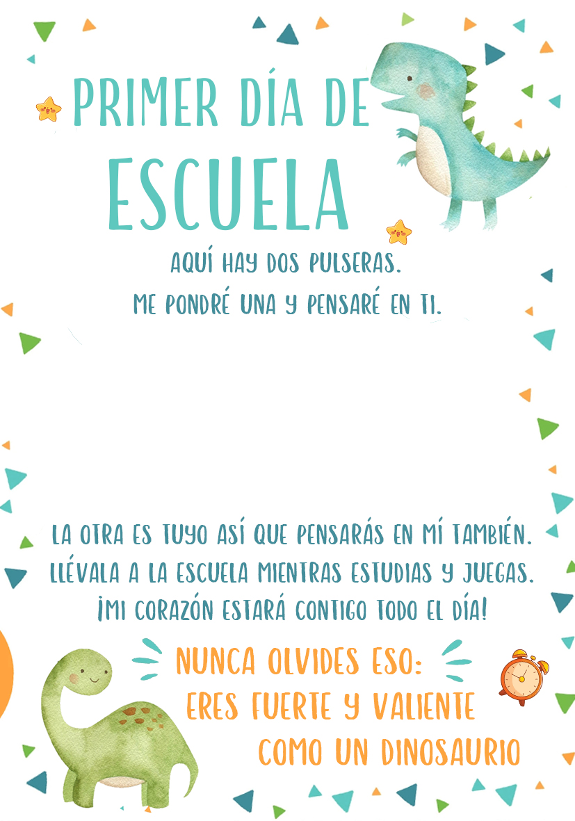 Unidad de 2 pulseras de dinosaurio - Regalos de regreso a la escuela