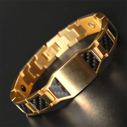 Pulsera magnética para hombre con 1 foto personalizada