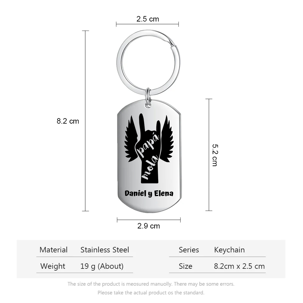 A mi papá-Llavero Personalizado PAPÁ MOLA 1 Texto -Jessemade ES