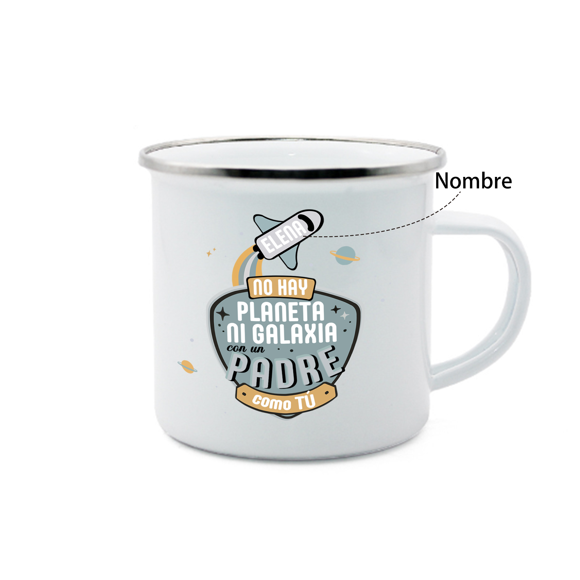 Taza para papá con 1 nombre personalizado-Jessemade ES