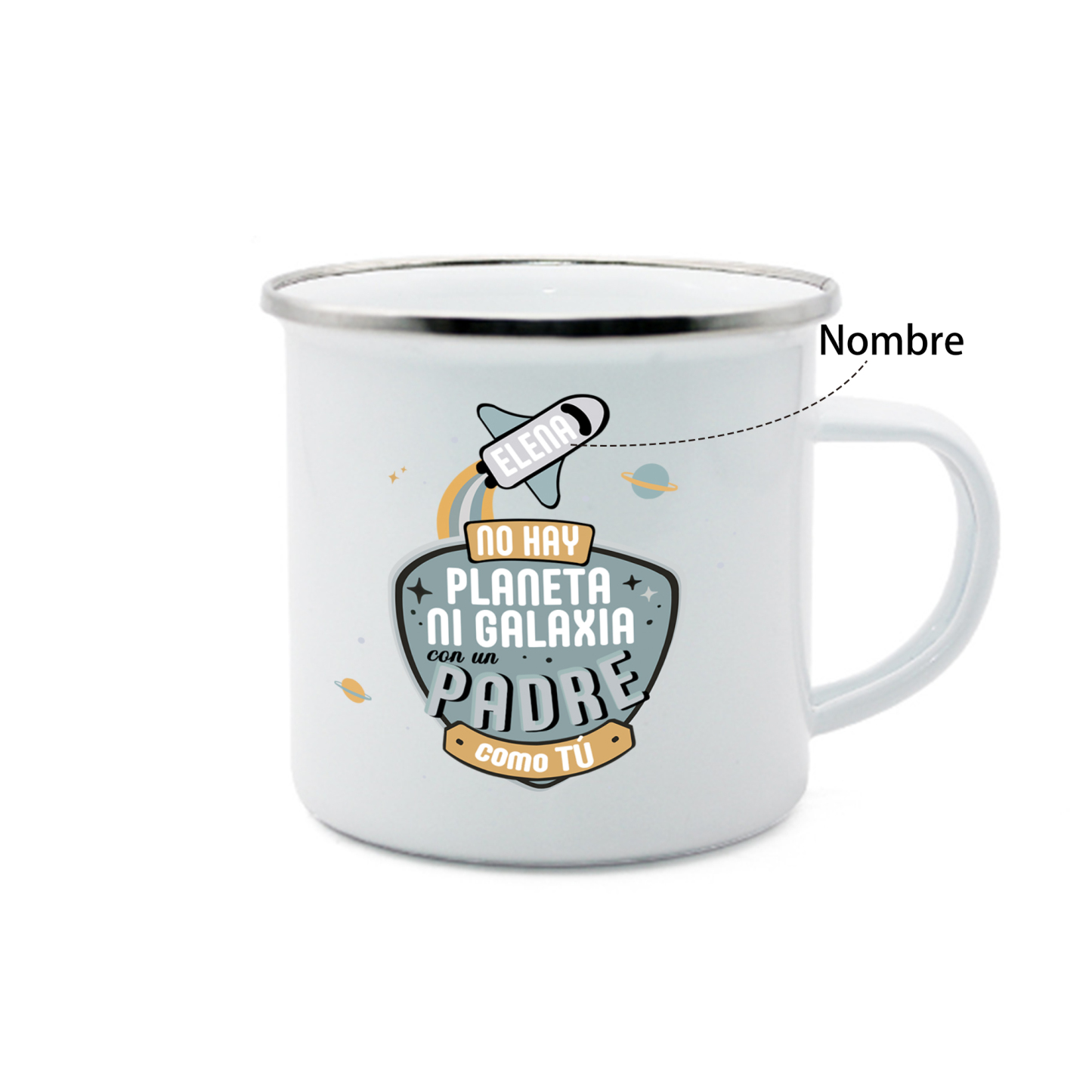 Taza para papá con 1 nombre personalizado-Jessemade ES