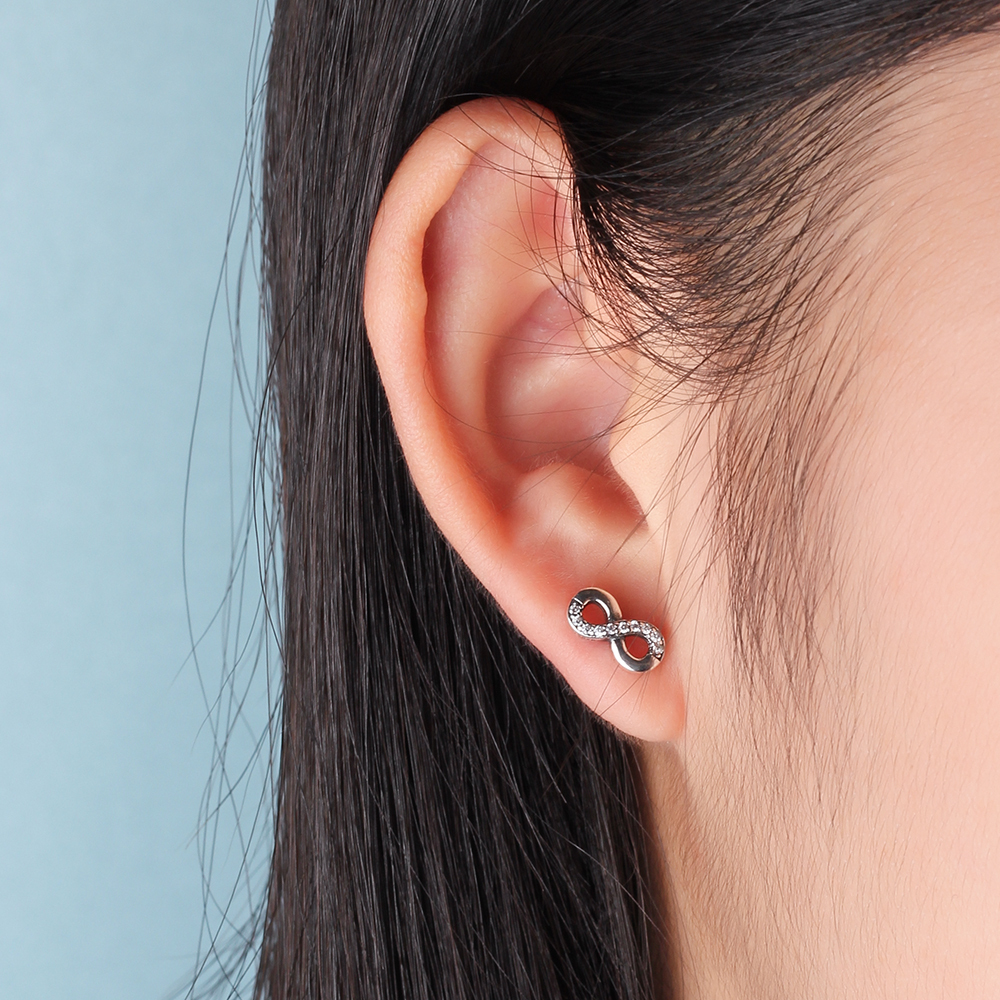 Pendientes elegantes de infinito aretes-Jessemade ES