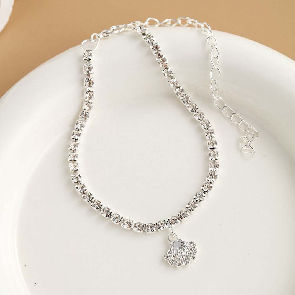 Pulsera de tobillo con colgante de concha para mujer regalo de verano