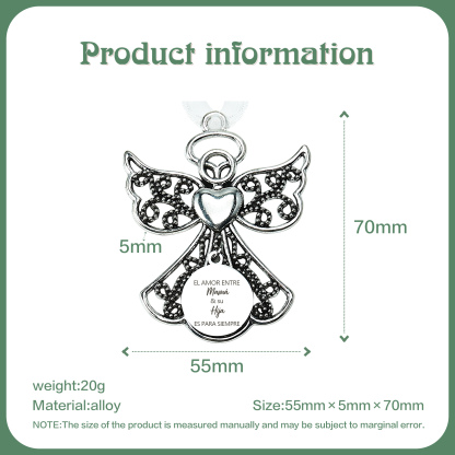 Navidad-Ornamento navideño de ángel amor entre mamá e hija