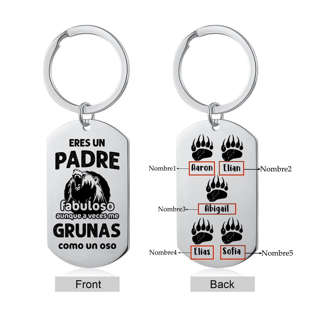 A mi papá-Llavero 1-7 Nombres Personalizados PADRE FABULOSO-Jessemade ES