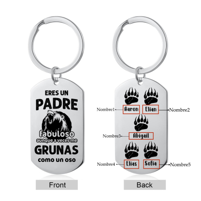 A mi papá-Llavero 1-7 Nombres Personalizados PADRE FABULOSO-Jessemade ES