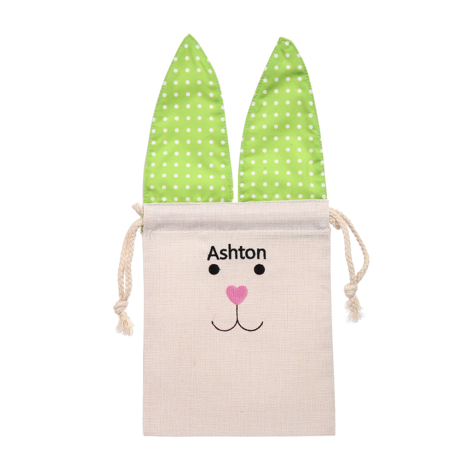 Pascua-Bolsa de conejo con 1 nombre personalizado-Jessemade ES