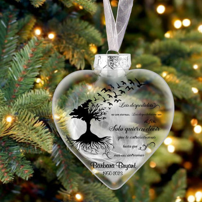 Bola navideña conmemorativa Adorno de Navidad 1 nombre y años personalizados con pluma -Jessemade ES