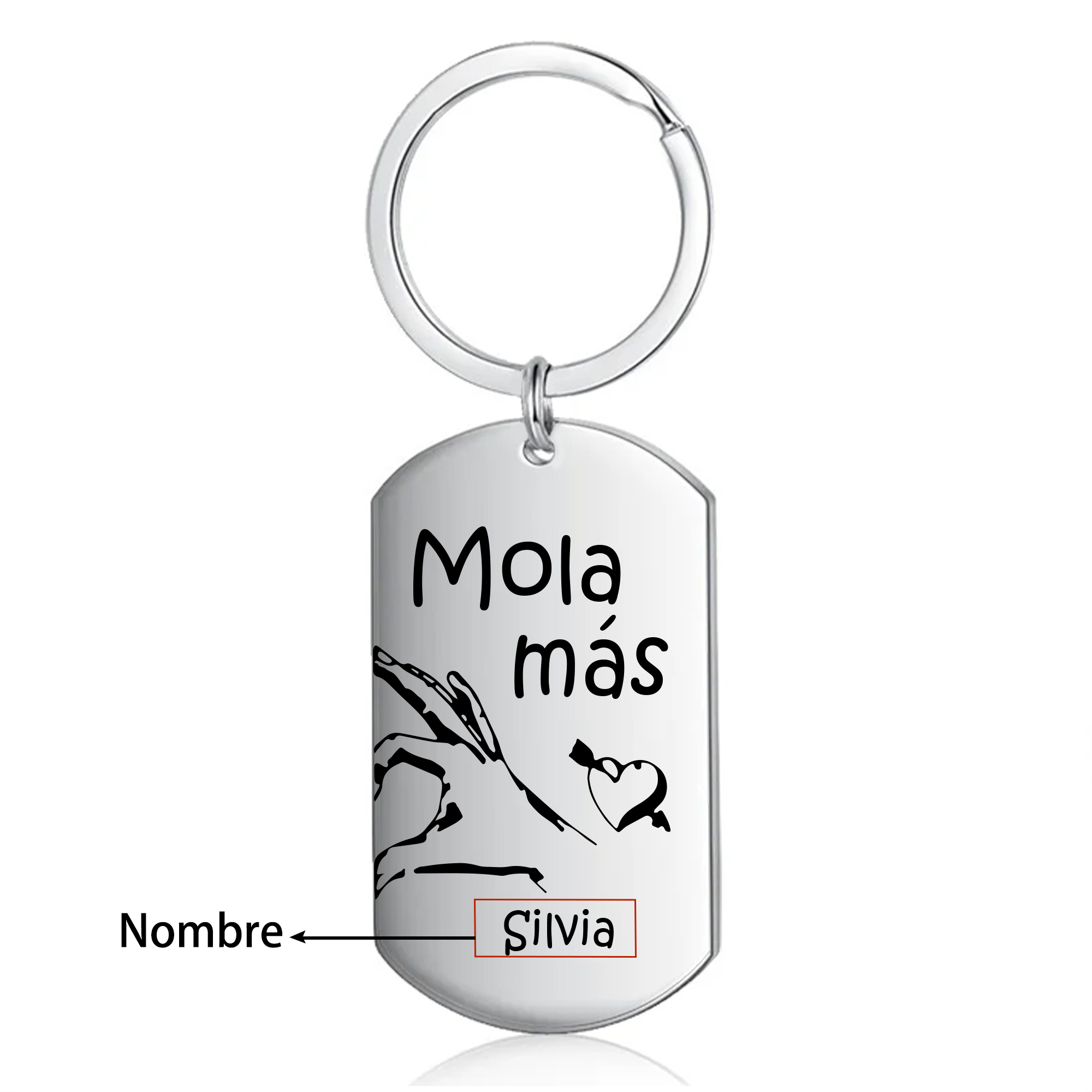 Llavero personalizado con 2 nombres para pareja unidad de llaveros