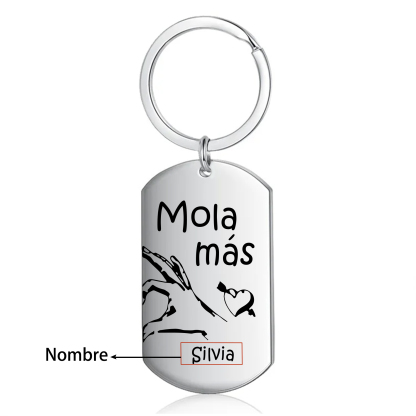 Llavero personalizado con 2 nombres para pareja unidad de llaveros