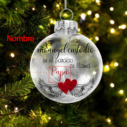 Bola navideña conmemorativa Adorno de Navidad 1 nombre personalizado con pluma -Jessemade ES