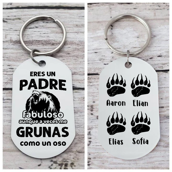 A mi papá-Llavero 1-7 Nombres Personalizados PADRE FABULOSO-Jessemade ES