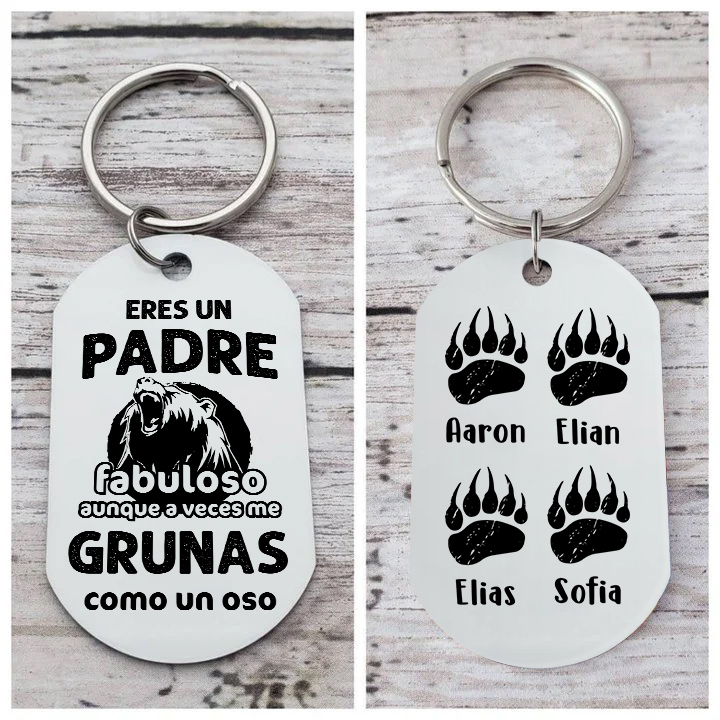 A mi papá-Llavero 1-7 Nombres Personalizados PADRE FABULOSO-Jessemade ES