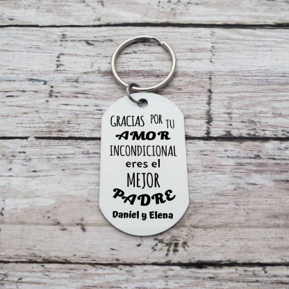 A mi papá-Llavero Personalizado EL MEJOR PADRE 1 Texto -Jessemade ES