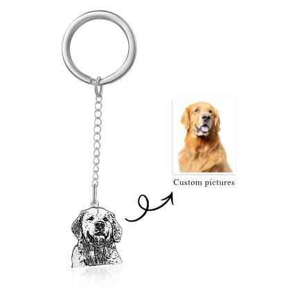 Llavero de mascota con colgante de foto personalizada-Jessemade ES